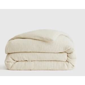 Quince Organic Airy Gauze King Duvet Set Ivory Duvet IvoryNWOT# 78
